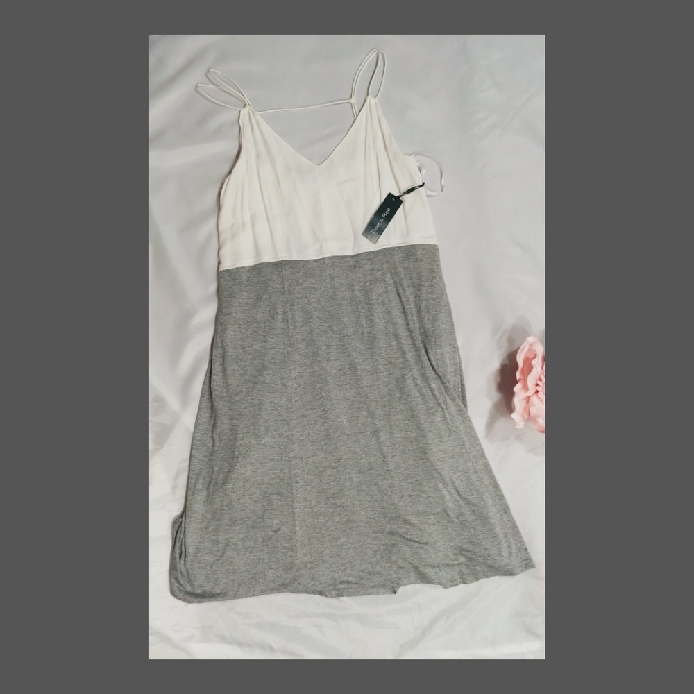 Spaghetti strap two toned dress